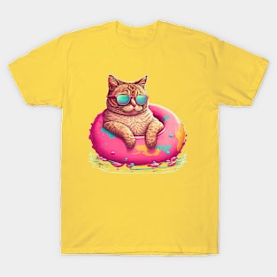 Cool Chonk at the Pool Party T-Shirt